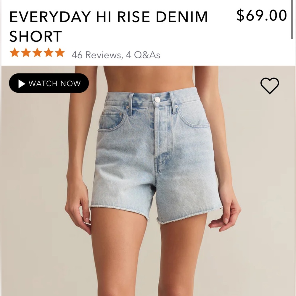 Z Supply “Everyday” High-Rise Jean Shorts